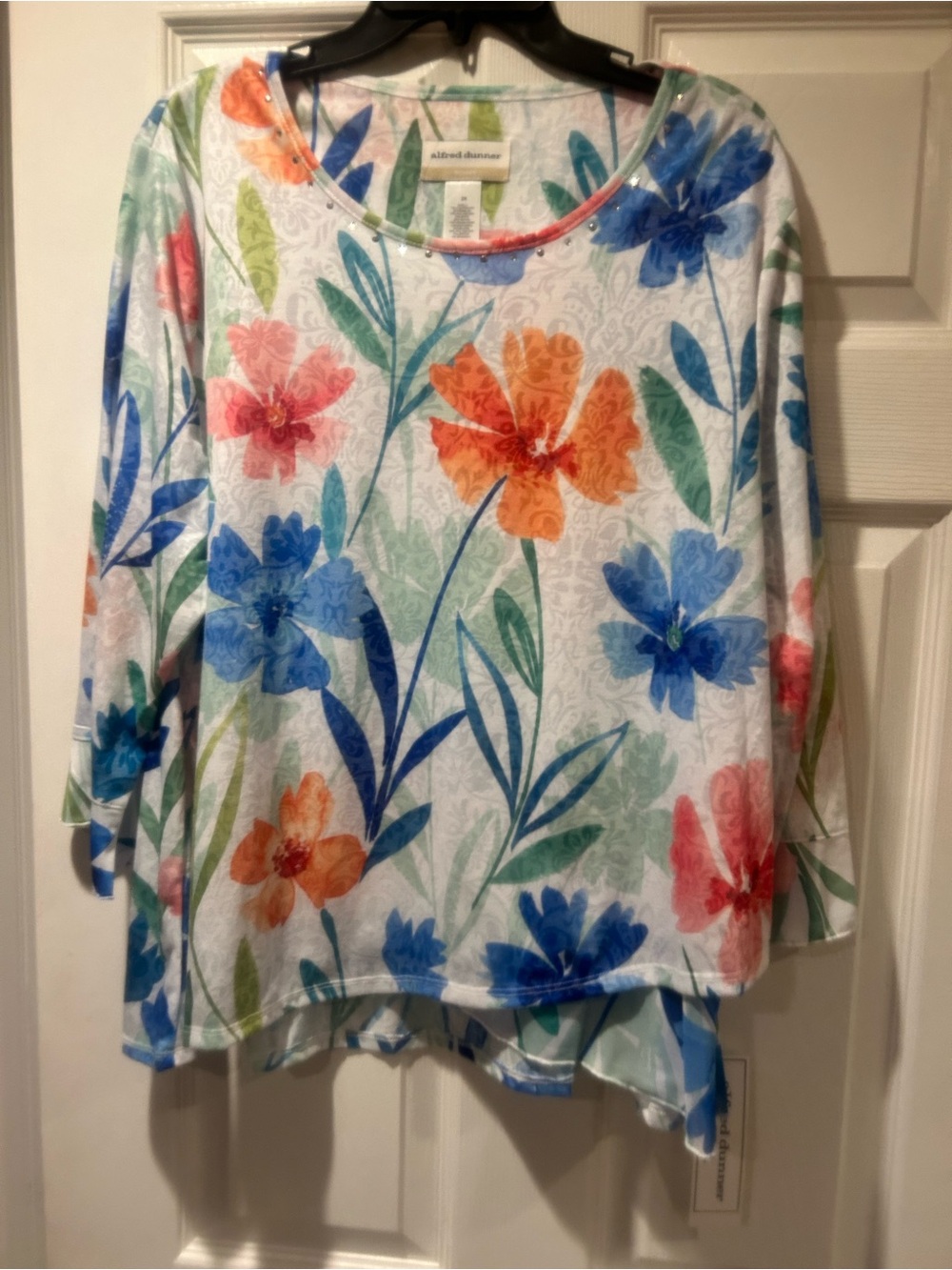 NWT Sz 2x Alfred Dunner Caribbean blues top